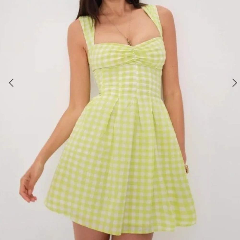 For Love & Lemons Gingham August Mini Dress